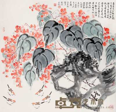 柳学健 2005年作 风棠岁占春风 镜心 69×70cm